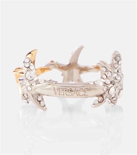 versace round barocco ring|Barocco Sea crystal.